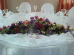 Dekoracja stołu weselnego.